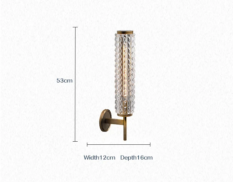 Lâmpada de Parede Espelho do Banheiro Moderna Cobre Luxo Cristal Sala Estar Farol Villa Luz Parede Pós 3 cristal sala estar espelho do banheiro farol villa luz parede
