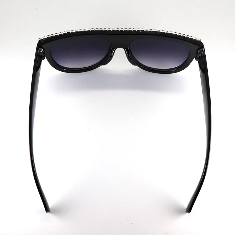 Новые плоские солнцезащитные очки со стразами очки женские квадратные солнцезащитные очки для женщин Модный известный бренд очки gafas de sol