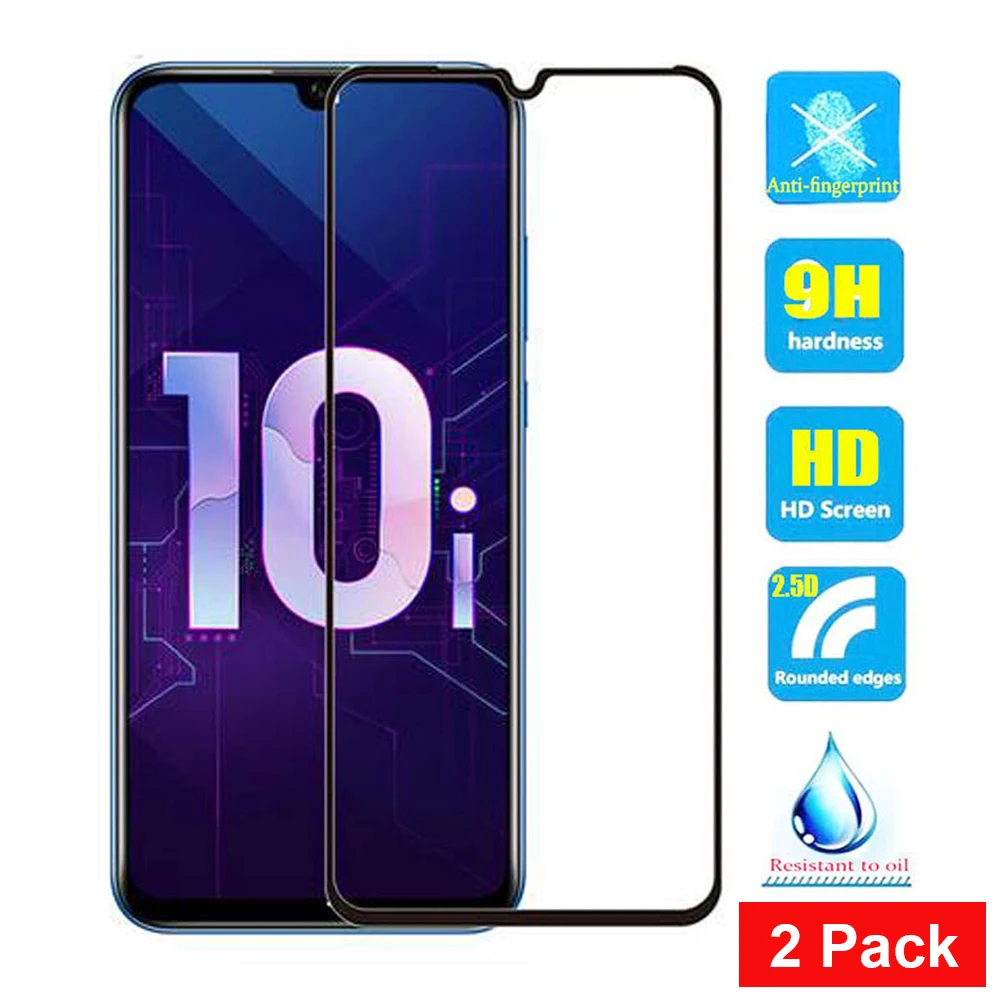Стекло для Huawei Honor 10i защита экрана полное покрытие армированное закаленное