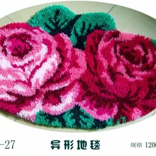 DIY Рукоделие Набор вязание крючком ковер ручной работы напольный коврик Роза картина с цветами большой размер 70*120 см
