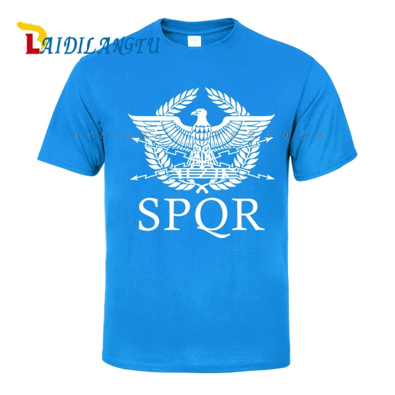 SPQR Римский гладиатор имперский золотой Орел Футболка мужская повседневная