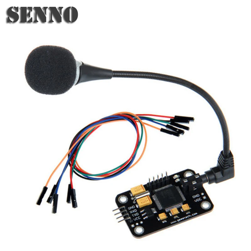 Voiceprint Recognition Module With Microphone Dupont Jumper Wire Speech Recognition Voice Control Board For Arduino Compatible