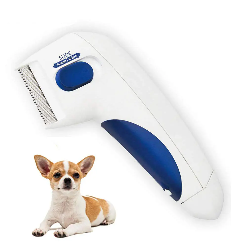 

Dropship Dog Electric Flea Brush Head Lice Comb for Pet Cat Flea Capture Comb Pet Filter Lice Treatment Removes Lice
