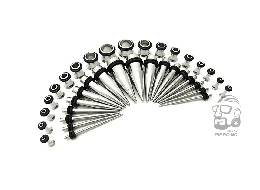 

316L Stainless Steel Ear Stretching Taper and Tunnel Plug Starter Kits Body Piercing Jewelry