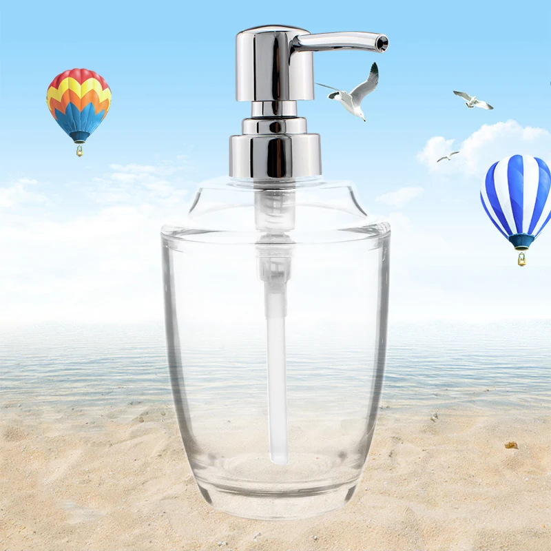Acrylic Soap Lotion Liquid Dispenser Pump Bottle Kitchen or Bathroom