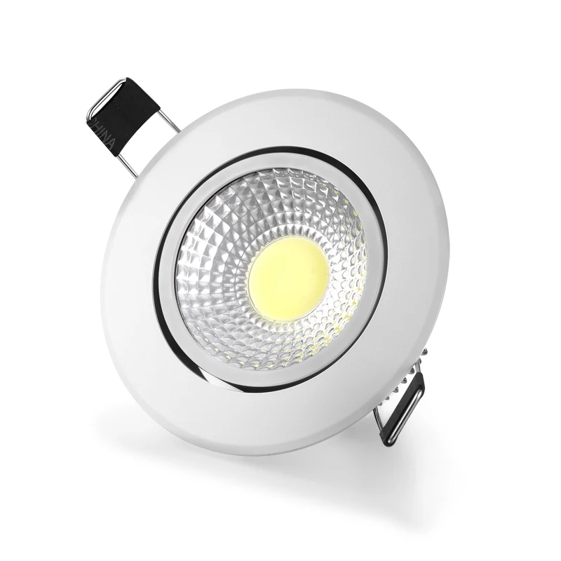 Диммируемый светодиодный светильник COB AC110V 220V 3W 5W 7W 12W встраиваемый Светодиодный