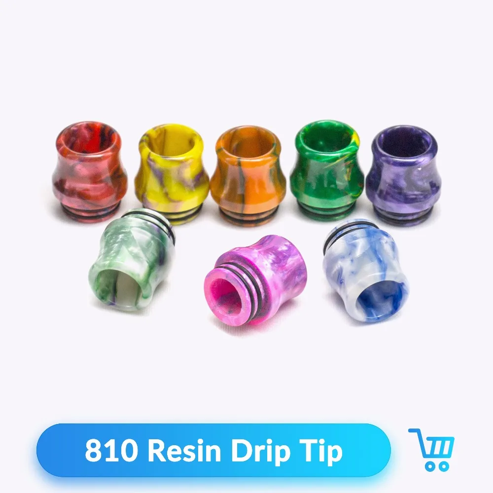 

Quartz Banger 100pcs 810 Resin Drip Tip Wide Bore for V8 RDTA RBA Tank Vape Atomizer 810 Mouthpiece E Cigarettes Accessories