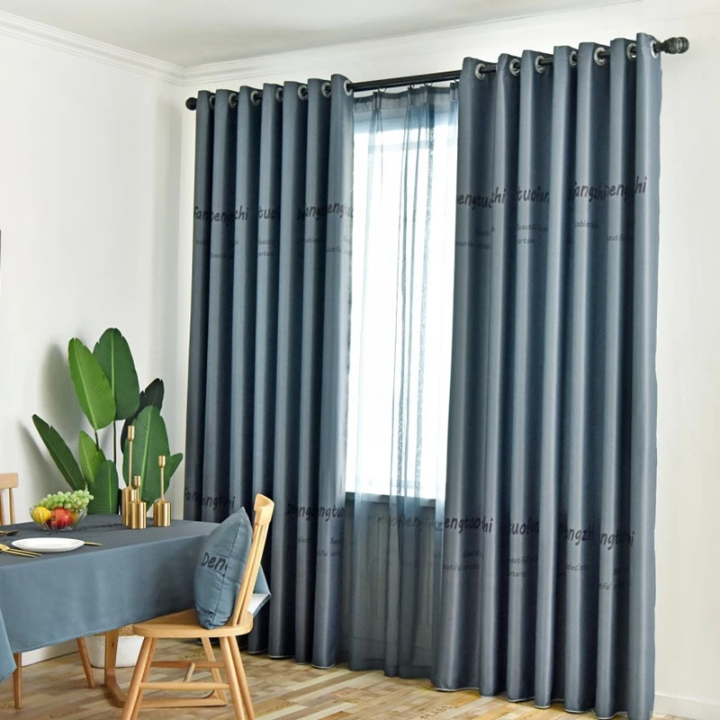 

[byetee] Modern Alphabet Living Room Window Curtain Blackout Rideau Voilage Rideaux Chambre Livingroom Curtains For Kids Bedroom
