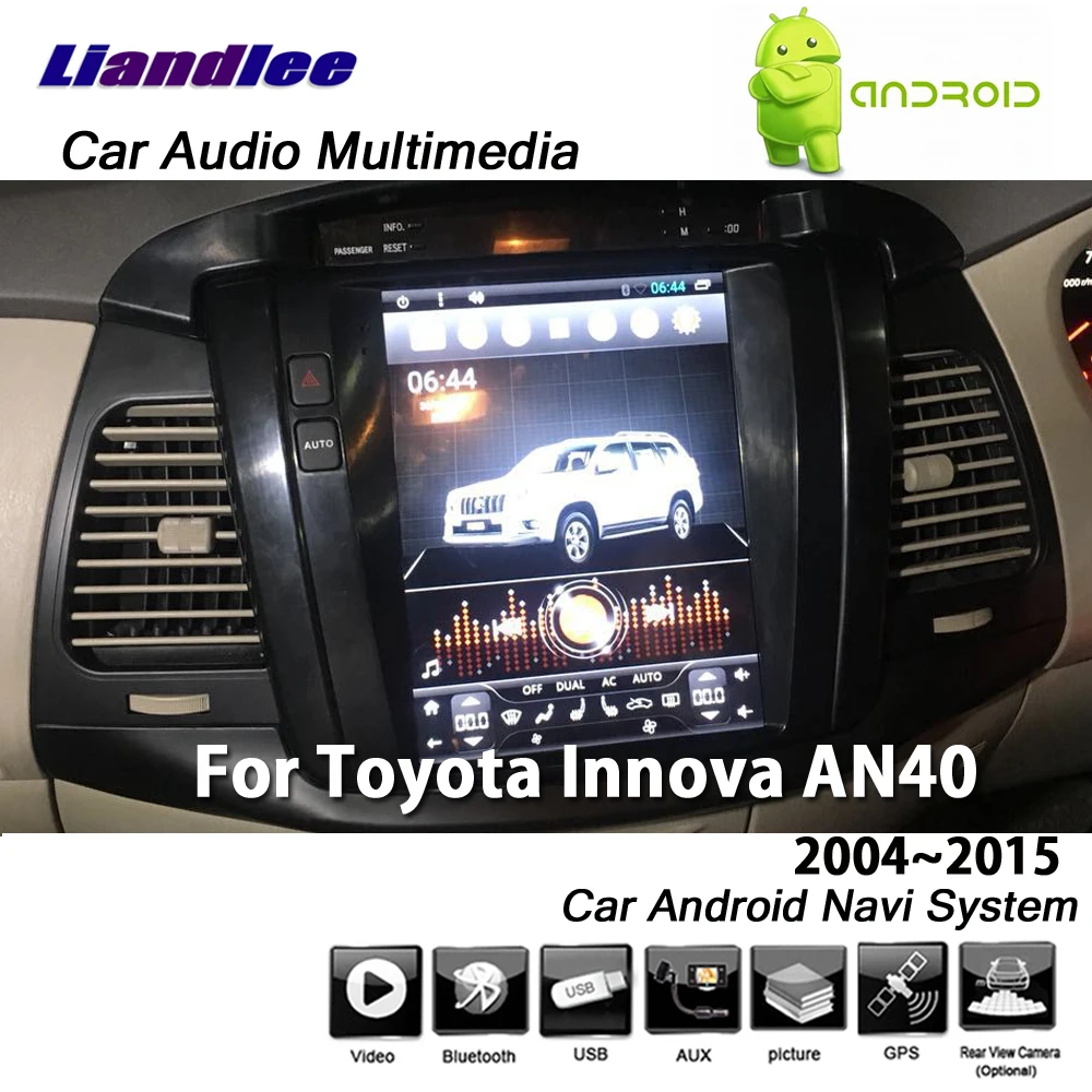 Liandlee Android системы для Toyota Innova AN40 2004~ Автомобиль вертикальный экран Зеркало Ссылка Wi Fi географические карты gps-навигатор мультимедиа