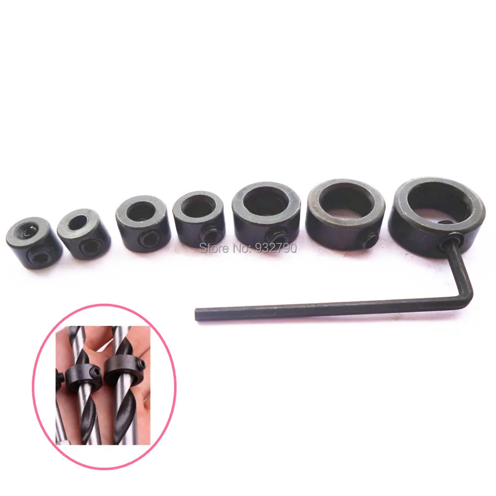 7pcs Drill Depth Stop Collars 