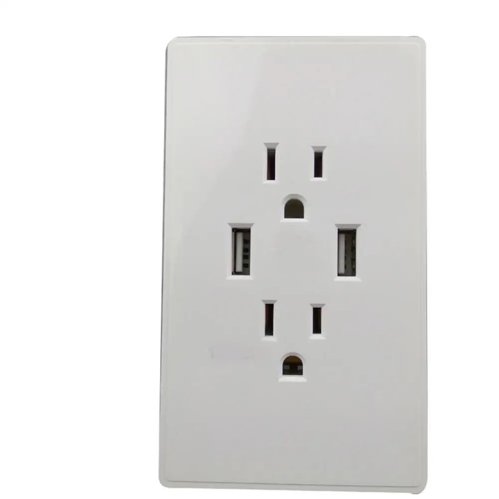 Настенная розетка Adeeing 15A розетки 5 В/2A двойной usb зарядки разъем Американский регулирования - Тип: Настенная розетка