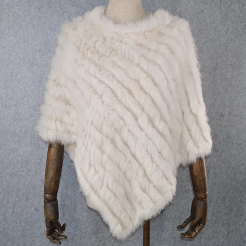 beige Горячая Распродажа, Женская шаль из натурального кроличьего меха, натуральный вязаный натуральный кроличий мех, пончо, шарф, осенне-зимний кроличий мех, Пашмина - Цвет: beige
