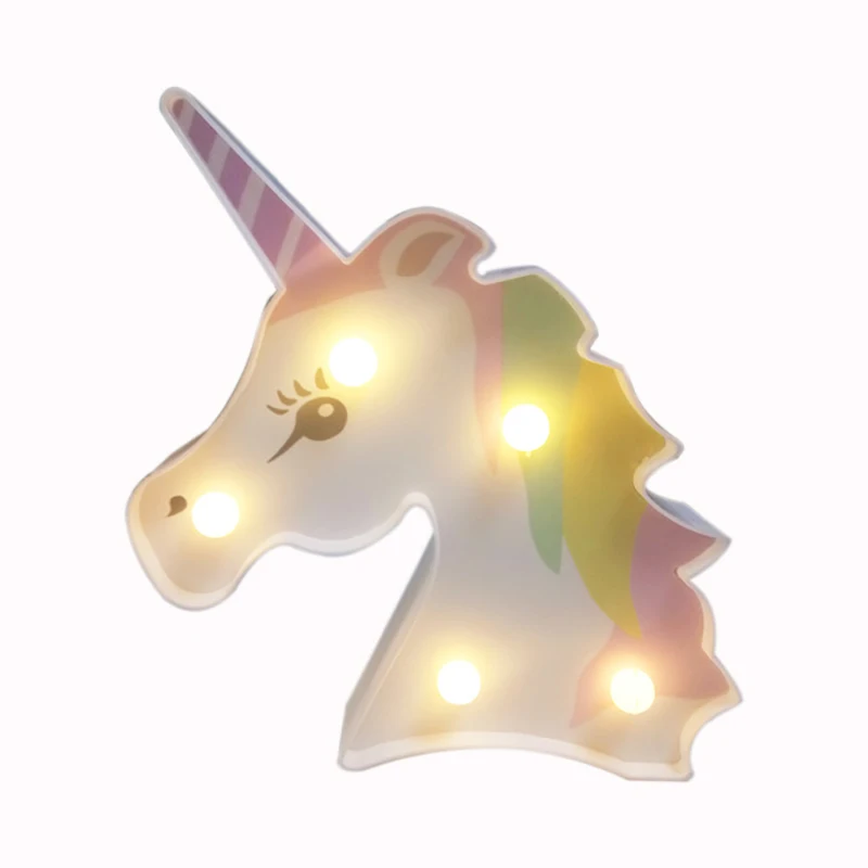 

Unicorn Decoration LED Night Light Cartoon Horse Sleep Lamps Children Bedroom Night Light Chrismas Birthday Gift Toys for Kids