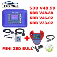 2020 SBB Pro2 V48.88 V48.99 V33.02 V46.02 + Mini Zedbull Auto программатор ключей 48 88 версия