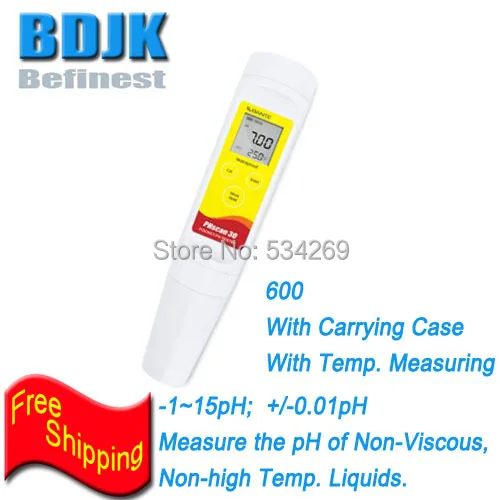 

Portable and Waterproof -1~15ph Meters with Temperature Measuring Digital PH Tester with Carrying Case