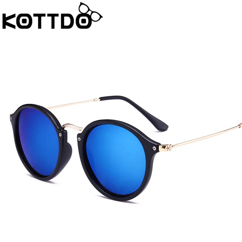 KOTTDO новое поступление круглые солнцезащитные очки в стиле ретро Для мужчин wo Для мужчин Брендовая Дизайнерская обувь солнцезащитные очки