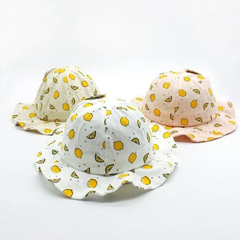 

Baby Hat Cute Lemon Bucket Hat For Girls Wide Brim Beach Sun Cap Toddler Baby Hat Baby Girls Sweet Gift