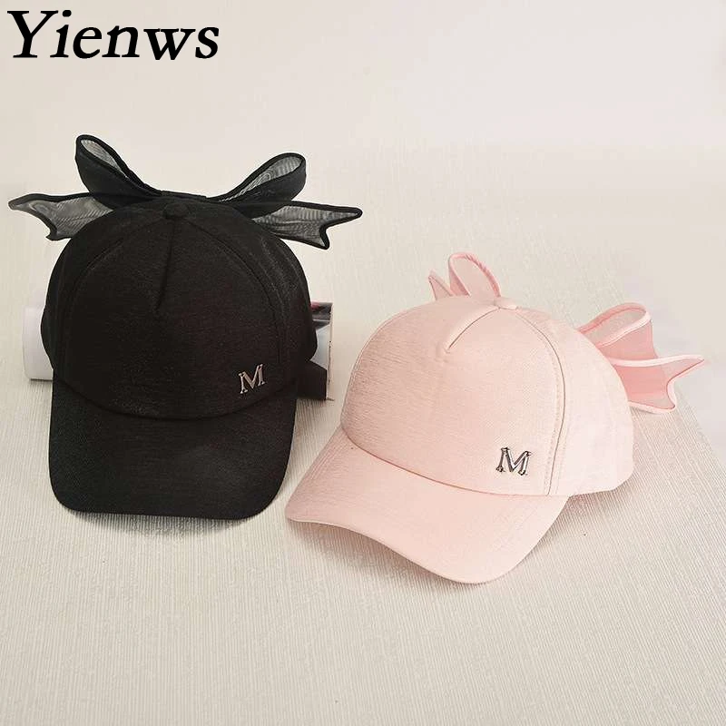 Prix pour Yienws D'été Kawaii Rose Casquette de baseball Pour Fille Os Noir Arc Noeud Mignon Gorras Enfants Cinq Panneaux Casquette de baseball YIC028 Prix pour Yienws D'été Kawaii Rose Casquette de baseball Pour Fille Os Noir Arc Noeud Mignon Gorras Enfants Cinq Panneaux Casquette de baseball YIC028