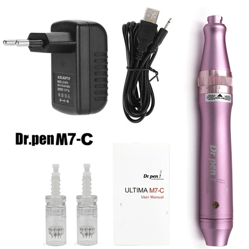 Dr pen M7 Electric Professional Anti-Aging Facail Scar Acne Skin Therapy Best Face Care Beauty Tools Kit - Color: M7-C(No Gift Box)