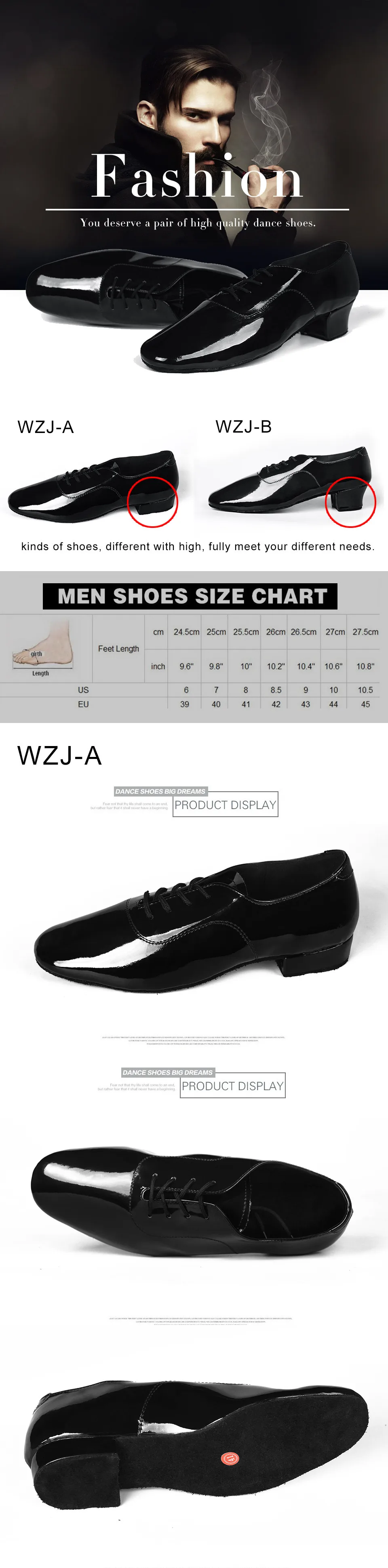 Новое поступление, размеры 39-45, профессиональная танцевальная обувь для латинских танцев для мужчин, детей и взрослых, танцевальная обувь для мужчин, WZJ, два вида каблуков