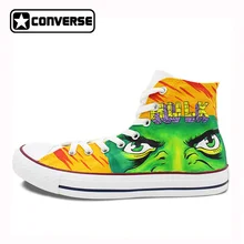 Men Women Converse All Star Shoes Hand Painted Hulk Canvas Sneakers Brand Chuck Taylor Design High Top Skateboarding Shoe