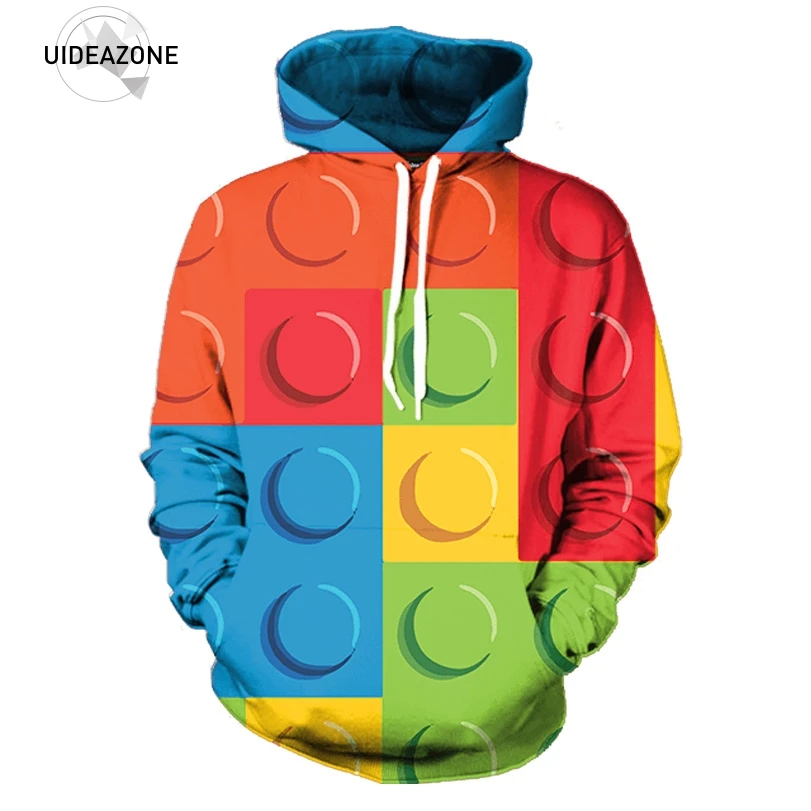 Buy Lego Bricks 3D Gameboy Hoodies Multicolor Geometry