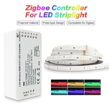 GLEDOPTO zigbeeZLL link smart LED Strip Set Kit rgbcct ZIGBEE controller for dc24vRGB+CCT waterproof strip light work with alexa