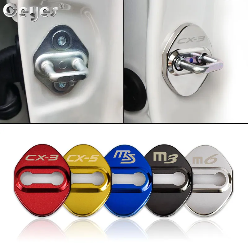 

Ceyes Car Styling Auto Accessories Anti Rust Protect Door Lock Covers Case For Mazda MS For Mazda Speed CX-3 CX3 CX-5 CX5 M3 M6