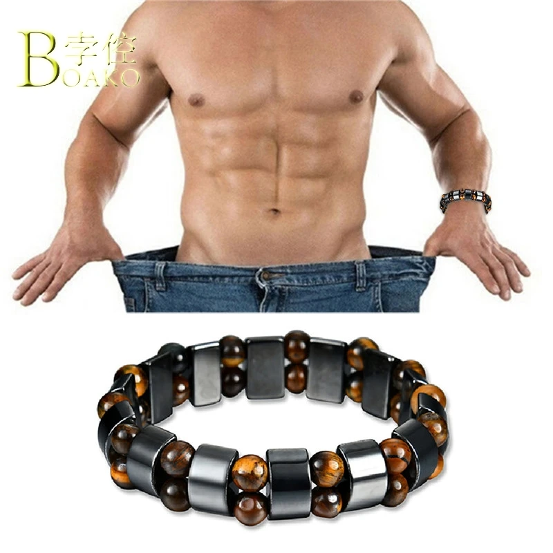 

BOAKO Magnet Bracelet For Women Health Magnetic Bracelets & Bangles Slimming Magnetic Bracelet Men Jewelry Casual Girl Gift B5