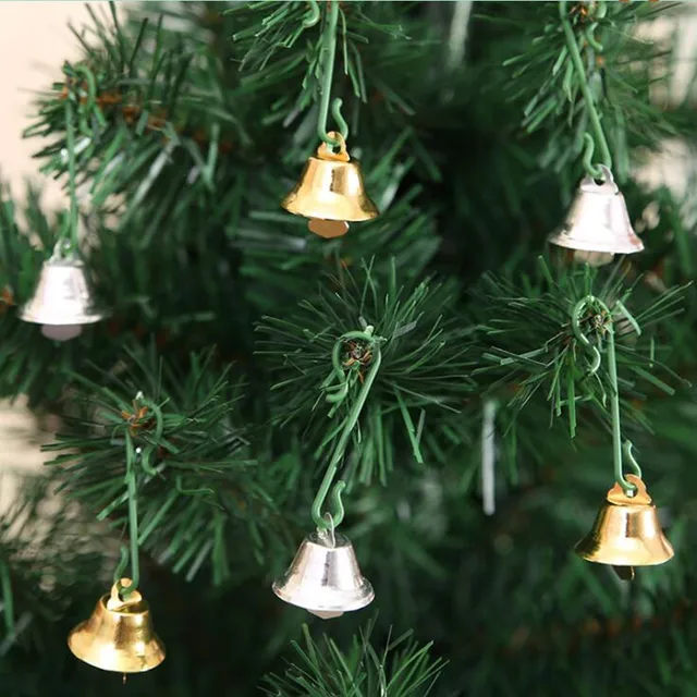 40pcslot Christmas Golden Silver Jingle Bells Craft For Christmas Adorable Silver Bells Christmas Decorations 40pcslot Christmas Golden Silver Jingle Bells Craft For Christmas Adorable Silver Bells Christmas Decorations