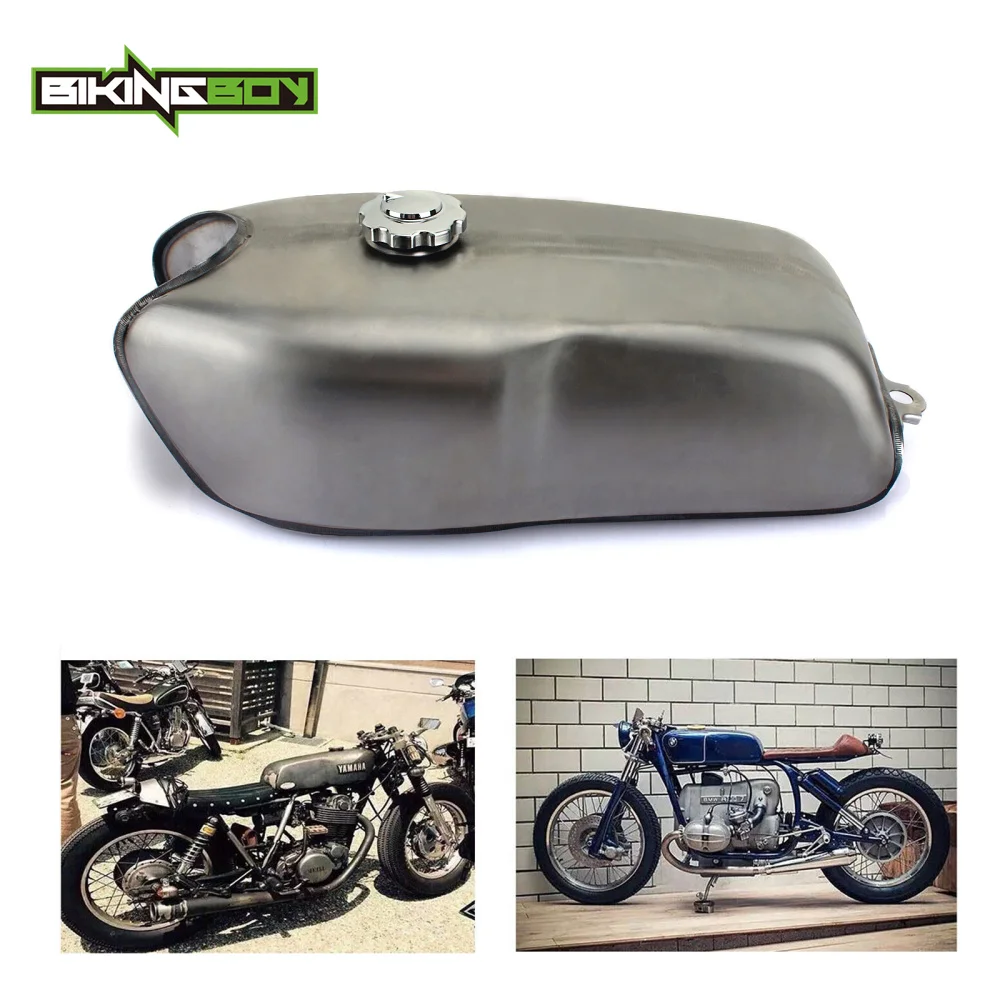 BIKINGBOY 9L 2.4Gal Универсальный кафе гонщик газовый топливный бак для YAMAHA RD 50 350 400 500 BMW R100 R Honda Kawasaki Suzuki Classic