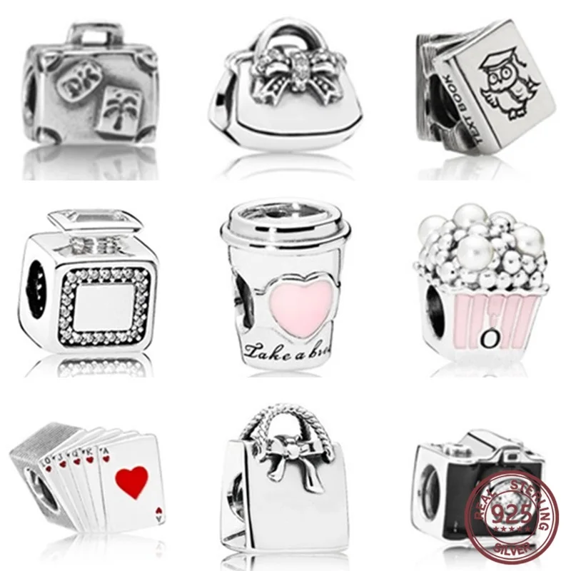

100% 925 Sterling Silver heart shape beads Hollow style DIY Charm Beads Fashion Jewelry For Women Gift Free Shipping pan