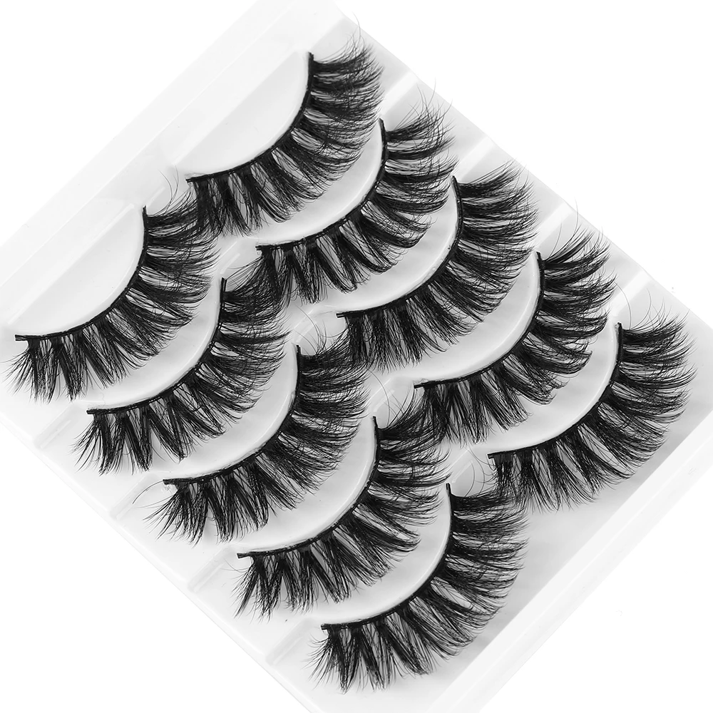 5 пар 3D норковые волосы Накладные ресницы Wispy более полные густые натуральные