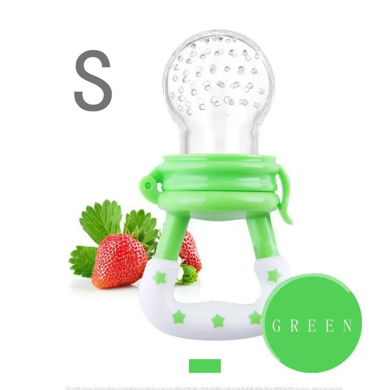 Green S Силиконовая детская соска; соска для младенцев; соска для малышей; соска для кормления фруктов - Цвет: Green S