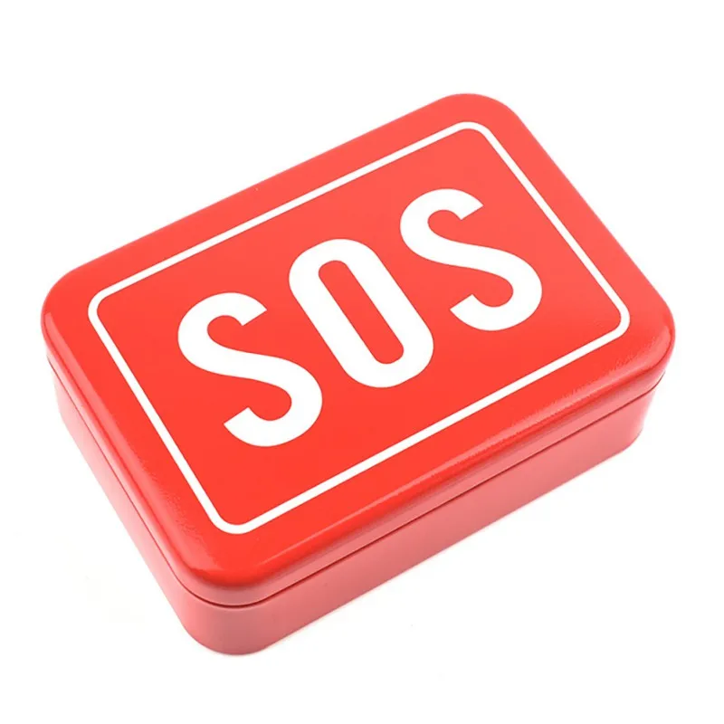 SOS Printed Outdoor Survival Box Portable Medical Cigarette Business Card (Survival) Tool Organizer Case Container