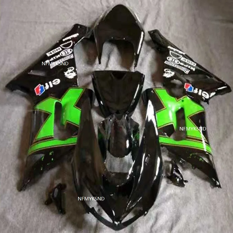 Кузов мотоцикла для KAWASAKI NINJA cool ZX 6R 05 06 636 black greens ZX6R 2005 2006 комплект