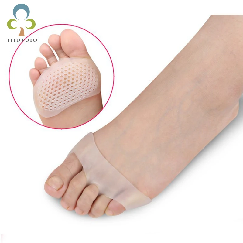

1 Pair Silicone Gel Open-toed Toe Pads Sleeve Forefoot Cushions Toe Protector High Heels Foot Protection Toe Cover Pads Tool GYH