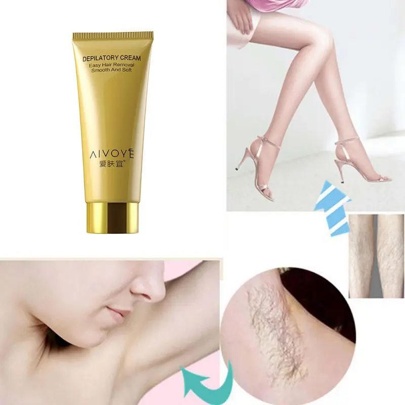 spesifikasi 60G Rambut Pemindahan Krim untuk Boby Kaki Kemaluan Rambut Armpit Pudendal Depilatory Tempel