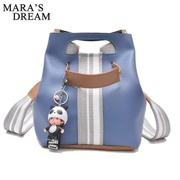 

Mara's Dream 2018 Women Bucket Handbags Fashion Women Messenger Bags Big Capacity PU Leather Leisure Patchwork Shoulder Bags