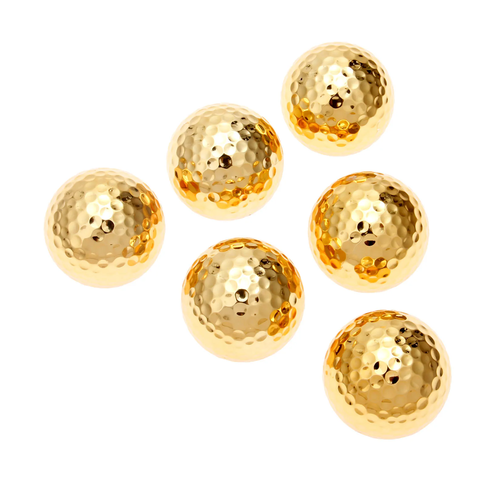 6 قطعة/الوحدة اثنين طبقة الذهبي كرات الجولف ممارسة الغولف كرات اعب غولف التدريب هدية الكرة 42.67 ملليمتر داخلي و خارجي الرياضة كرات ألعاب