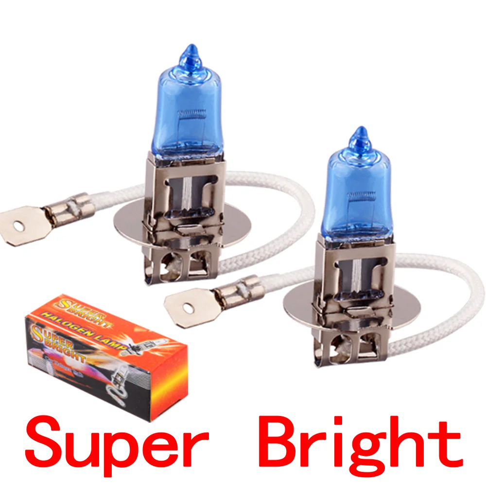 

2pcs H3 Super Bright White Fog Halogen Bulb 55W Car Head Lamp Light v10 12V