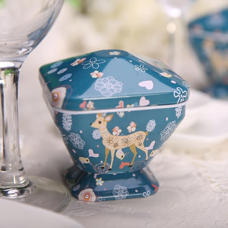 

12 pcs/lot Romantic Storage Jewelry Decorative Tin Box, Mini Candy Case Creative Wedding Favor Boxes Party Gift Free Shipping