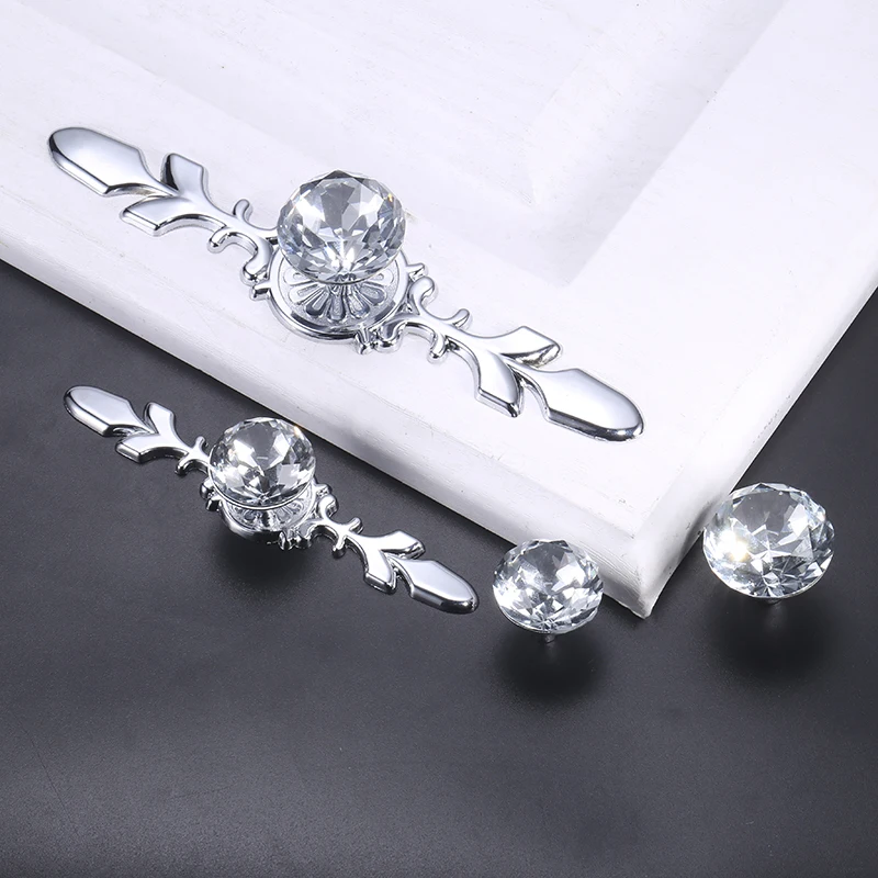 Luxury Diamond Crystal Handles Shoebox Cabinet Handles (15)