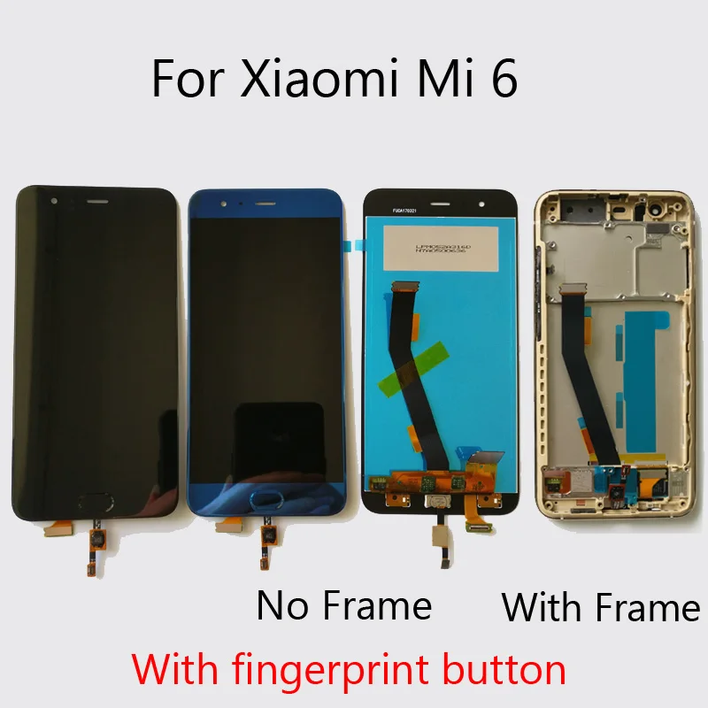 ЖК дисплей с сенсорным экраном и рамкой для Xiaomi Mi 6 Mi6 5 15 дюйма|Экраны мобильных