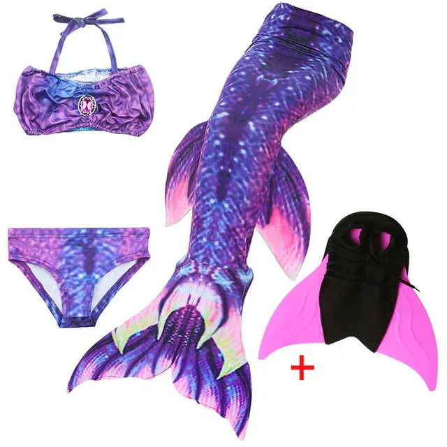 New! 4PCS/set Kids Children Mermaid Tails for Swimming Mermaid tail