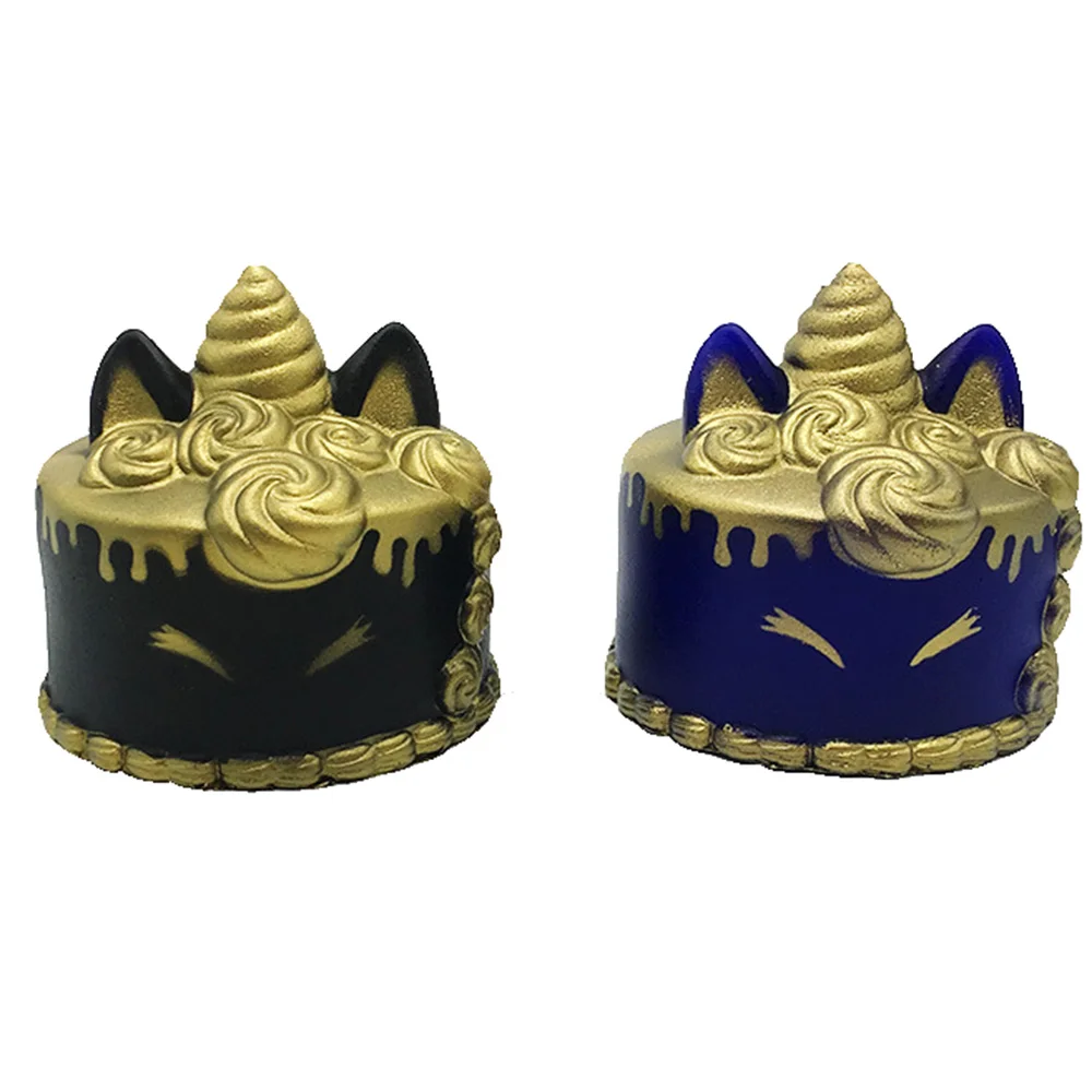 

12PCS/lot Jumbo Gold Horn Unicorn Squishy Slow Rising Soft Cartoon Birthday Cake Dolls Scented Kid Toys Hotsale