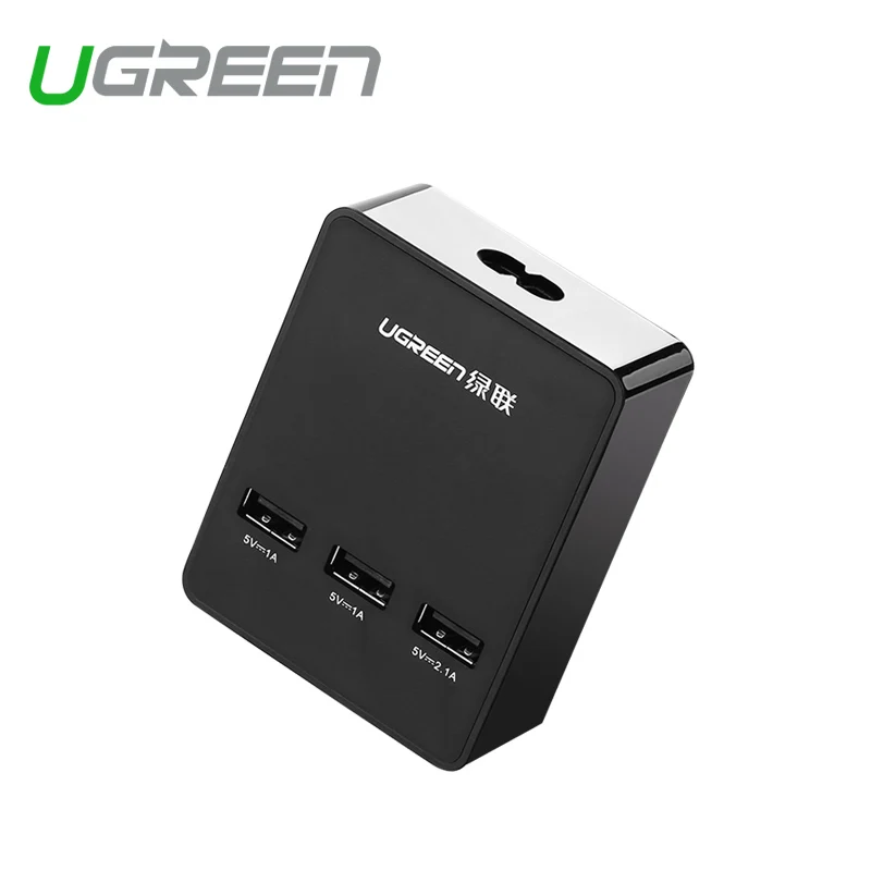  Ugreen USB wall charger universal travel charger 5V4A EU UK Plug 3 port mobile phone smart charger for Xiaomi LG 