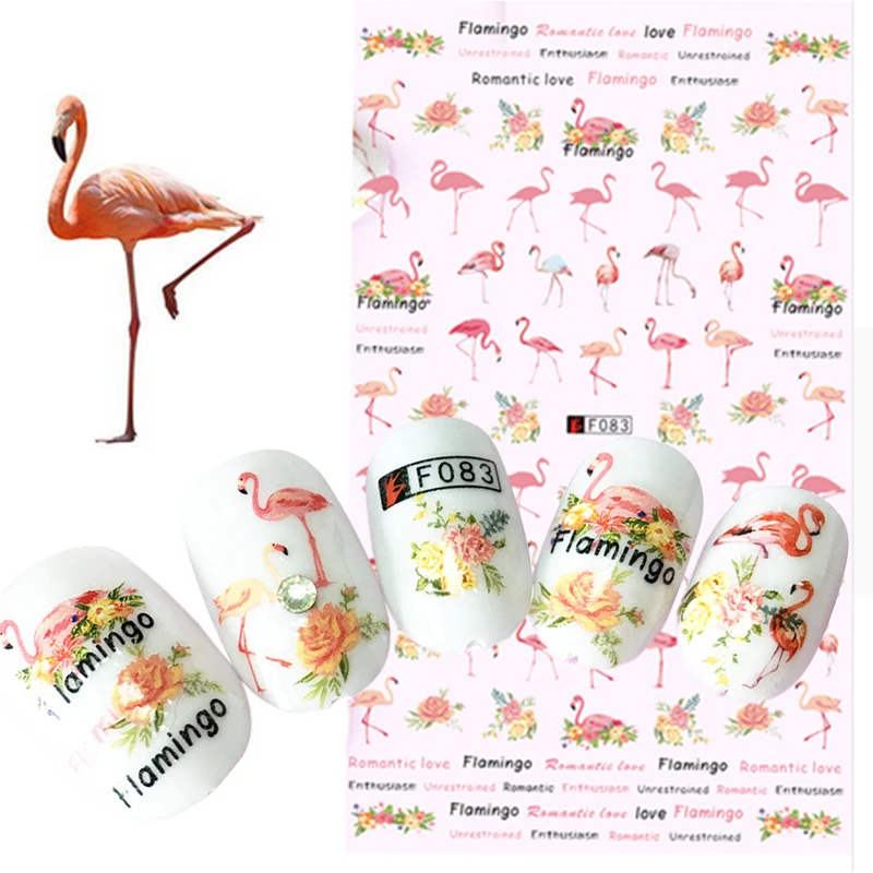 

BORN PRETTY 1Pc Unicorn Dream Catcher Flamingo 3D Nail Sticker Colorful Rainbow Star Heart Nail Art Adhesive Transfer Decal Tips