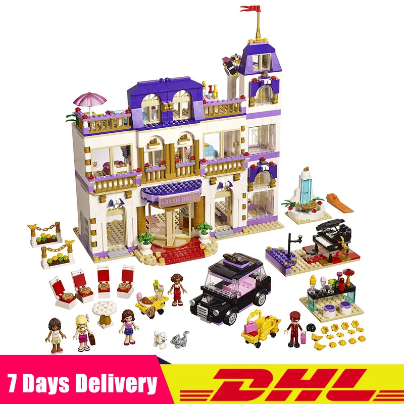 

Clone Legoingly 41101 LEPIN 01045 1676 PCS Girl Heartlake Grand Hotel Model Building Blocks Toys Bricks Girl GiftFunny Toys