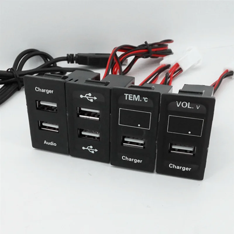 1 шт. автомобильное зарядное устройство с USB разъемом а/5 В|temperature voltage|temperature